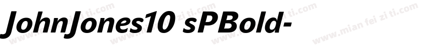 JohnJones10 sPBold字体转换